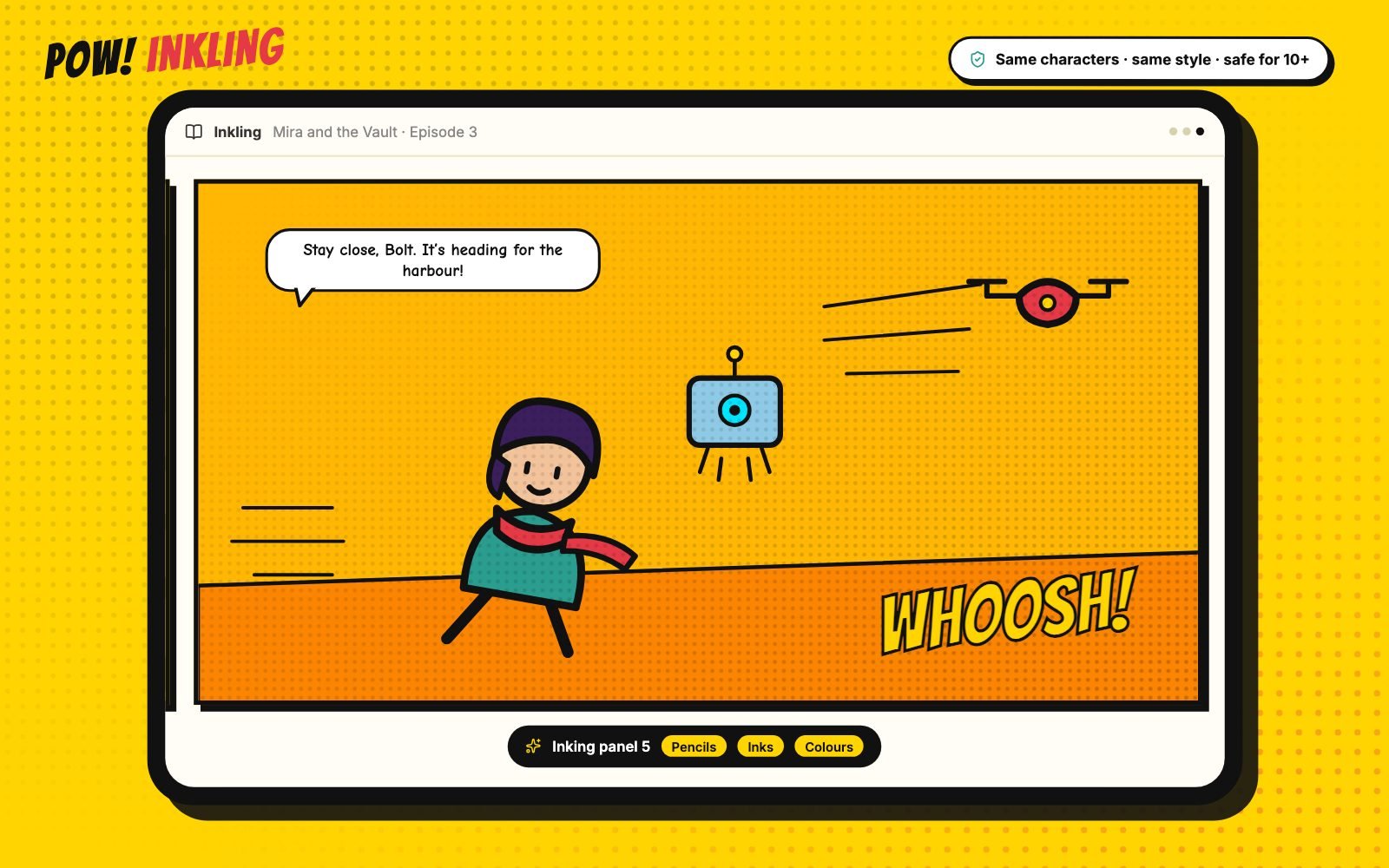 Inkling: Swiping through the opening panels